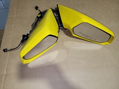 2011-2014 Chevy Camaro Pair of (Left LH& Right RH) Side Power Mirror OEM Yellow