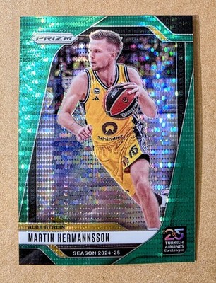 2024-25 Panini Prizm Euroleague Martin Hermannsson #172 Green Pulsar 02/25