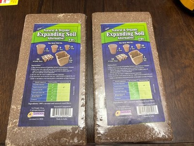 Lot Of 2 New 3 Quarts Natural & Organic Expanding Soil Potting Mix Garden Plant