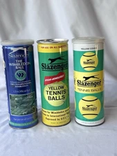 Vintage Unopened Sealed 3 Cans of Slazenger Tennis Balls