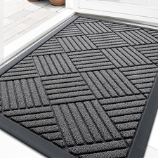 Front Door Mat outside Entrance 29.5X17, Absorbent, Heavy Duty Sturdy Natural Ru