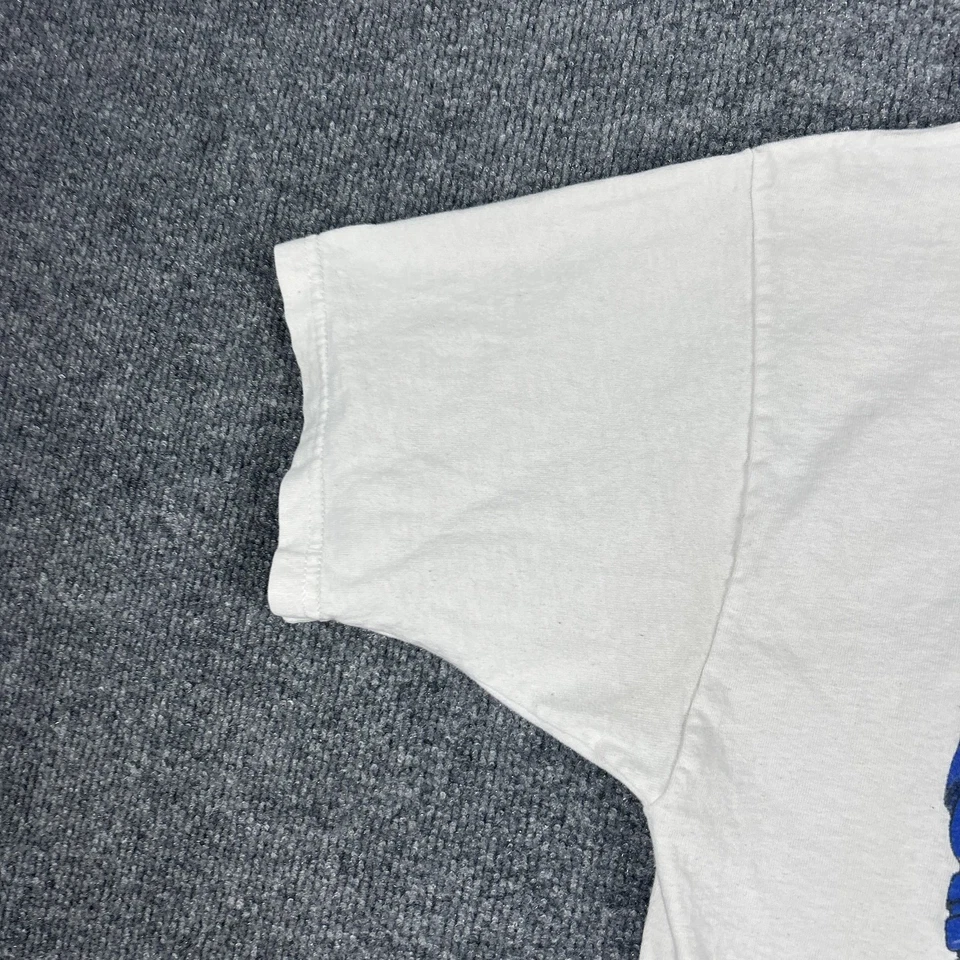 Vintage Kansas Jayhawks Shirt Mens XL White NCAA Basketball College Concepts 90s - Image 3 of 4