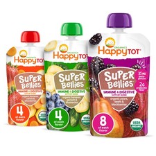 HAPPYTOT Organics Stage 4 Baby Food Pouches, Gluten Free, Vegan Snack, Super ...