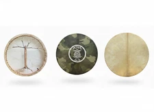 AUTHENTIC Shamanic Frame Drum Buffalo/ Cow  Hide HANDCRAFTE Spirit Drum with Bag