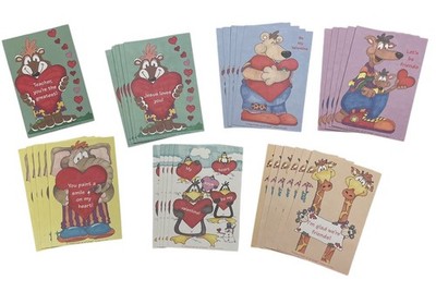 Katies Kritters 27 Valentine Postcards Kate Lundsten Lakeville MN 6 Designs Cute