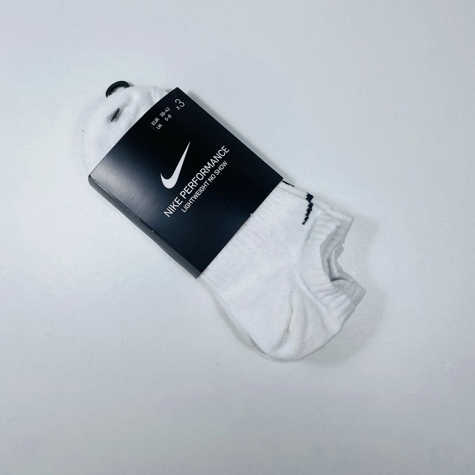 Calze Nike Performance leggere No Show UK 5 8 3 paia nuove con etichette