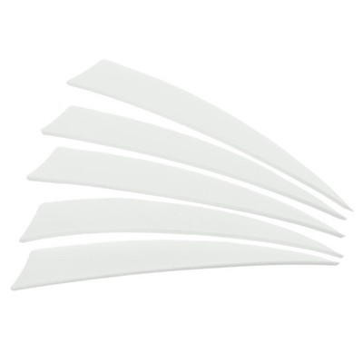 50 Pack Arrows Vanes 5 Inch Arrow Feather Left Wing White for DIY
