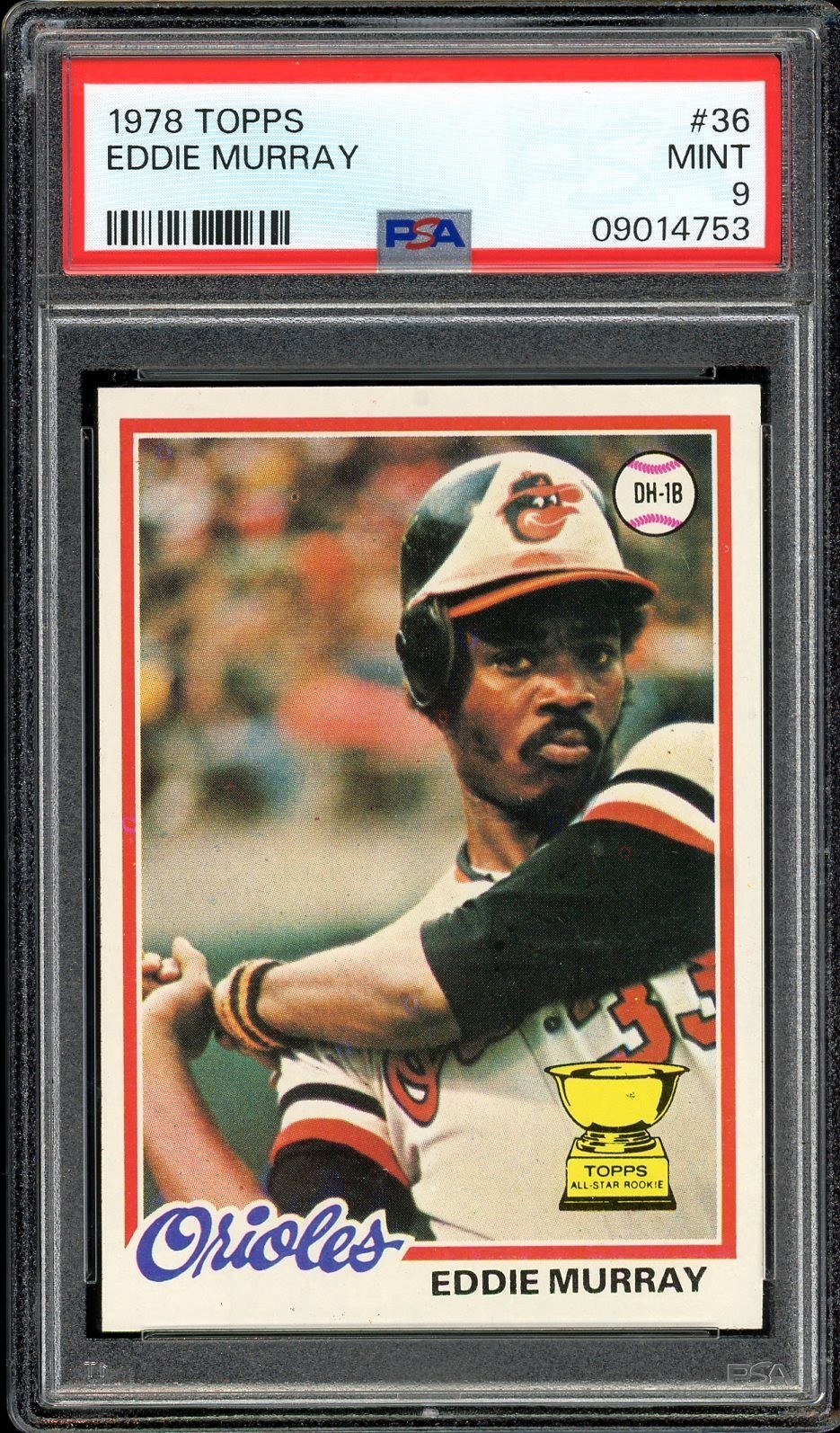 1978 Topps #36 Eddie Murray Rookie HOF Baltimore Orioles PSA 9 Mint