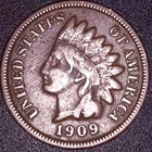 1909-S INDIAN HEAD CENT 1C , VF