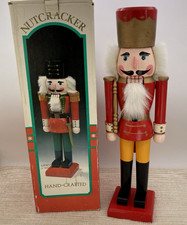 Vintage Kurt Adler Old World Wooden Christmas Nutcracker Santa's World W/Box 15"