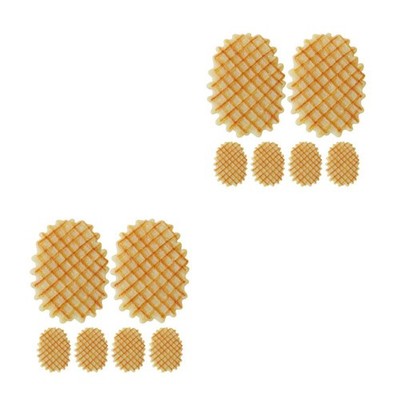  12 Stück realistische Waffel-Imitationen, künstliche Waffel-Requisiten,