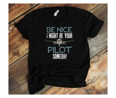 Cool Future Pilot In Progress Shirt Funny Aviation Student Gift Black S-5XL