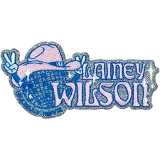 Patch - C&D Visionary - Lainey Wilson Hillbilly Hippie 4"x2" Glitter Iron-On NEW