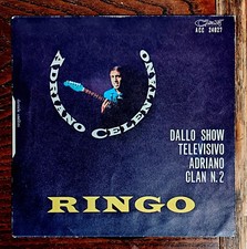 45 GIRI ADRIANO CELENTANO  RINGO 7"  RARE RETRO COVER ITALY CLAN  ACC 24027 1965