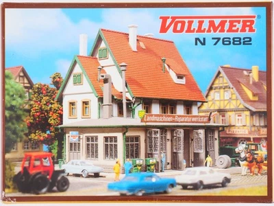 Vollmer N 7682 Reparaturwerkstatt Tankstelle ungebaut wie NEU! OVP 1706-06-70 - Bild 1 von 2