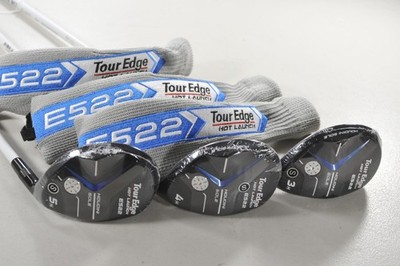 Tour Edge Hot Launch E522 3,4,5 Hybrid Set Stiff Flex RH Fubuki Graphite #217270