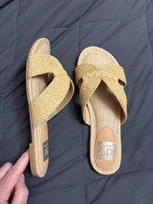 DV Dolce Vita "Geeya" Raffia Slide Sandals