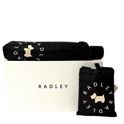 Radley Umbrella And Foldaway Bag Set - Black - Gift Boxed - Radley In The Round