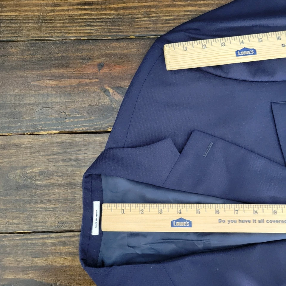 Abrigo Blazer Deportivo Para Hombre Peter Millar Dos Botones Azul Marino Lana Talla 44S Foto 4 de 4