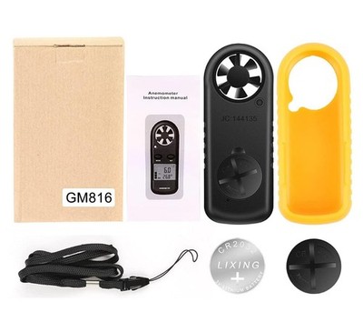 RUZIZAO Hand-Anemometer Digital Windgeschwindigkeitsmesser Luftstromgeschwindigkeitsprüfer