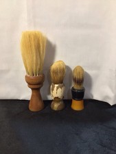 3-VINTAGE BARBER S SHAVING BRUSHES