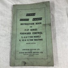 Vintage Dodge Desoto Fargo F.57 Series Instruction Book Chrysler Motors Lorry 