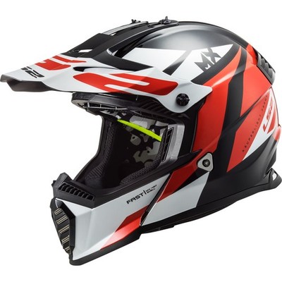 LS2 MX437 Fast EVO Mini Strike schwarz/weiß/rot Motocrosshelm Endurohelm Kinder