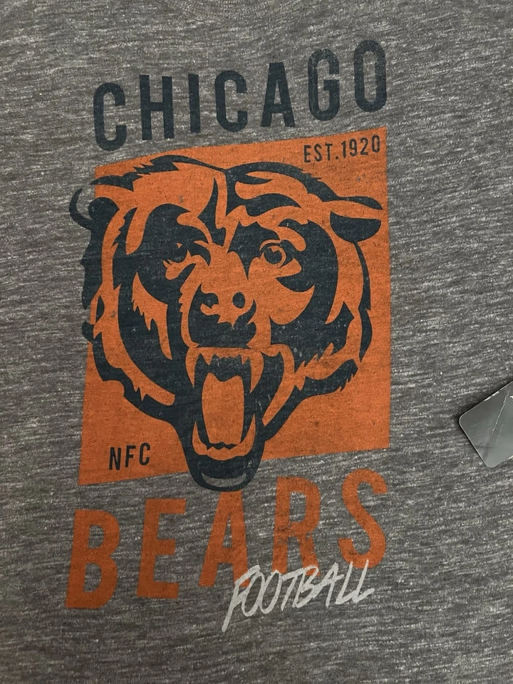 Camiseta para mujer '47 Chicago Bears Hero manga corta X-grande, gris NFL triple mezcla Foto 2 de 4
