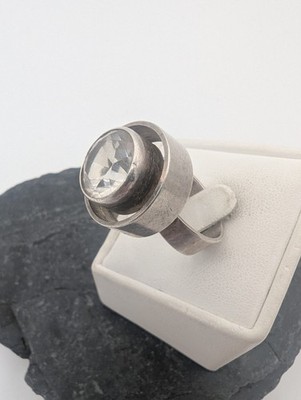 Vintage Nils Erik From Designer Ring Bergkristall 925 Sterling Silber Alt