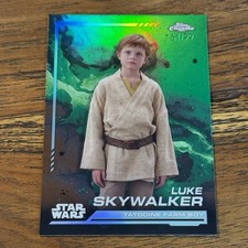 Luke Skywalker 2024 Topps Chrome Star Wars GREEN 61/99 Refractor Card 70