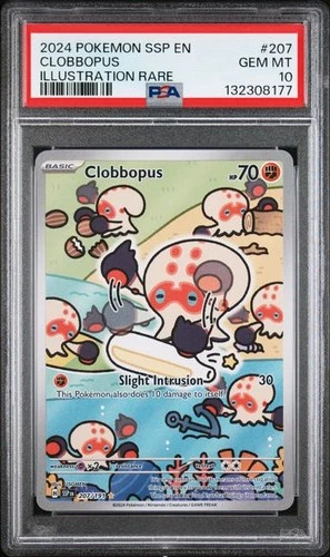 Pokemon Clobbopus Surging Sparks Illustration Rare #207 PSA 10 Gem Mint
