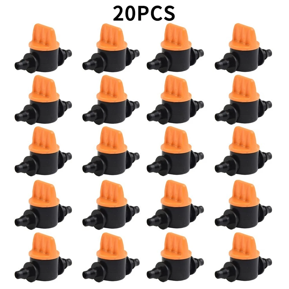 20pcs, 4mm Inline Shut Off Valve Barbed Tap Connector Plastic Water Hose Garden - Image 4 of 4