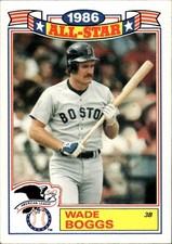 1987 Topps Glossy All-Stars #15 Wade Boggs Boston Red Sox