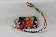 Vera Bradley Zippered ID Wallet  Lanyard Keyrings