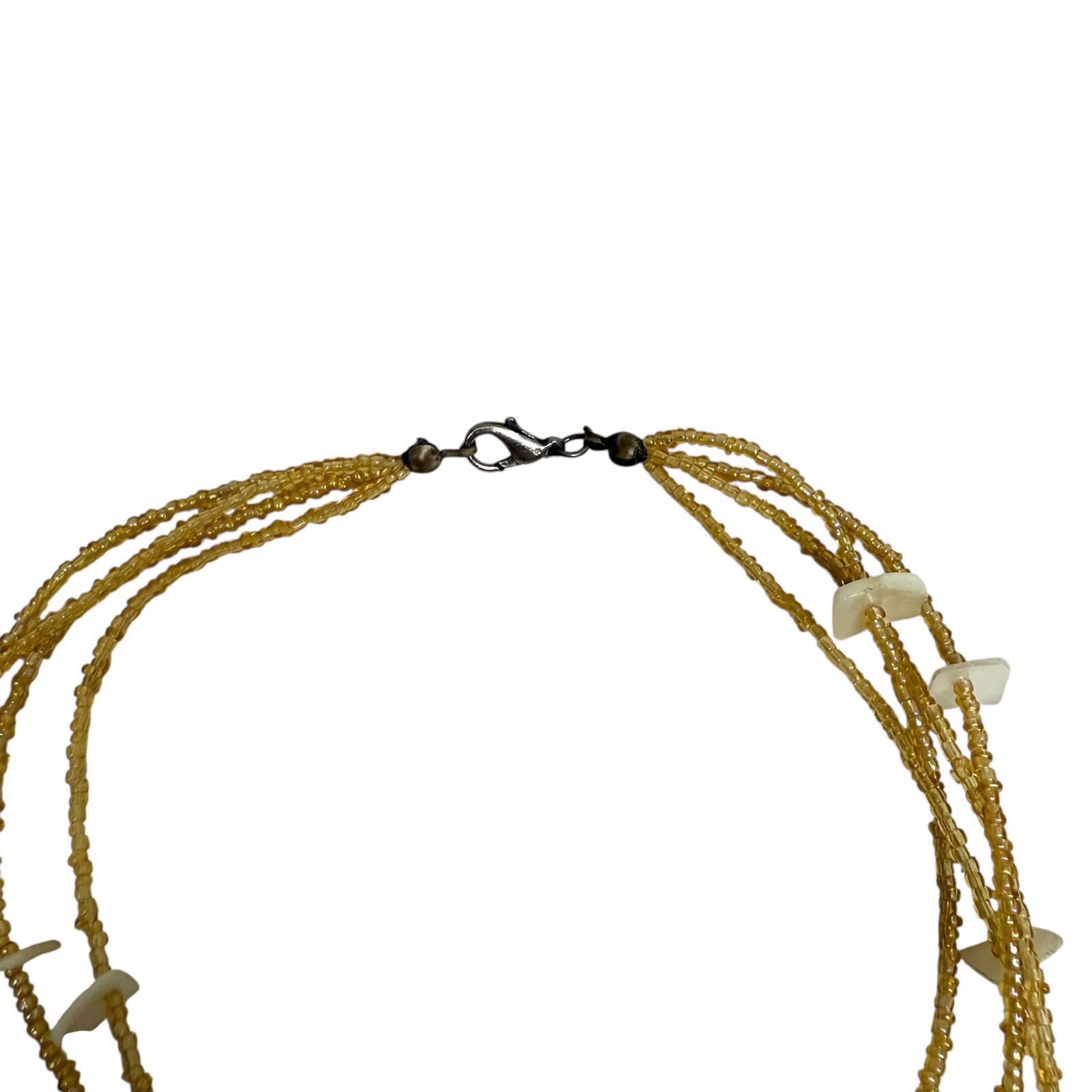 Multi Beaded Shell Pendant Statement Necklace Boh… - image 5