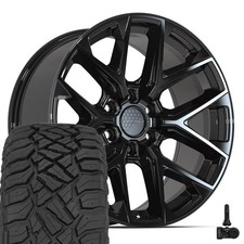Df17b Black 20x9 Rims 27555r20 Rt Tires Tpms Set Fit Ram Nissan Infiniti Df17b Black 20x9 Rims 27555r20 Rt Tires Tpms Set Fit Ram Nissan Infiniti
