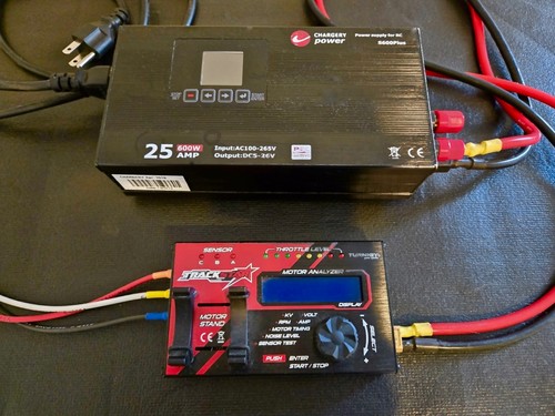 TURNIGY POWER SYSTEMS "TRACKSTAR" RC MOTOR ANALYZER RC MOTOR STAND & CHARGER