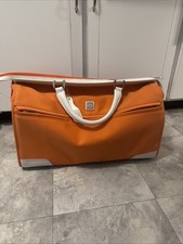 Diane Von Furstenberg Travel Bag Large Duffle Orange "Doctor's Bag"
