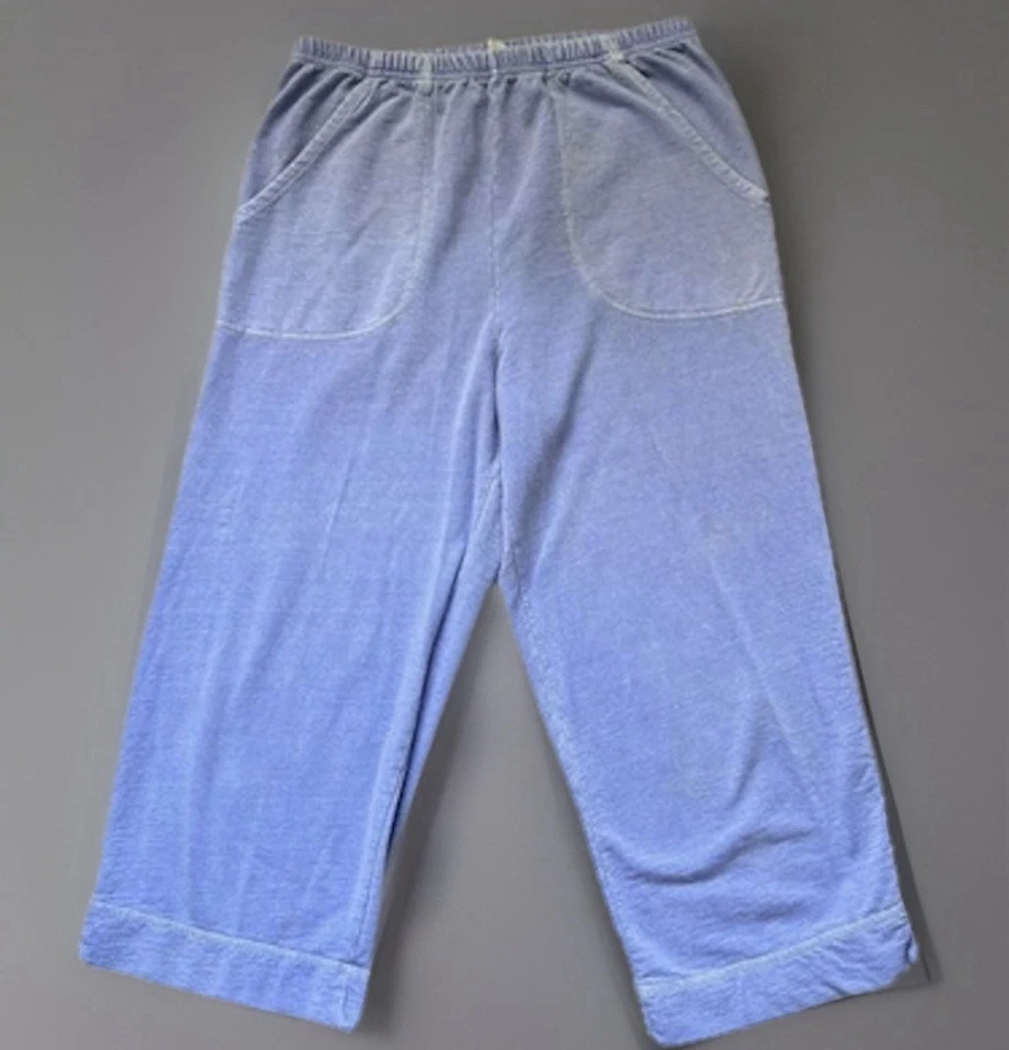 Pantalones para mujer FRESH PRODUCE pequeños púrpura llave largo capris pierna ancha usados en excelente estado Foto 4 de 4