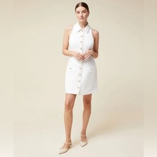 ๐ Rachel Parcell White Collared Dress - L