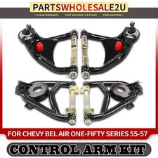 4x Front Upper & Lower Control Arm for Chevy Bel Air One-Fifty Series 1955-1957