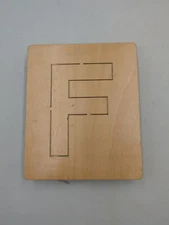 Accucut Wooden Die Capital F Alphabet 