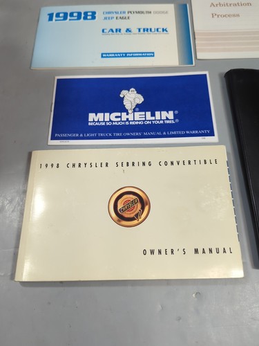 1998 CHRYSLER SEBRING CONVERTIBLE Owners Manual Original OEM - Bild 2 von 9