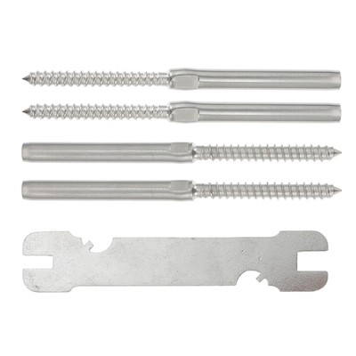  4 Pcs Drahtseilverbinder Deck Railing Kits Damage-free Cable Tightening
