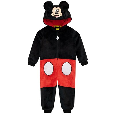 Disney Mickey Mouse All-In-One Schlafanzug Kinder Jungen 2-8 Jahre Sleepsuit Nachtwäsche