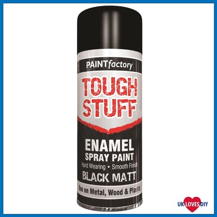 Enamel Black Matt Paint Spray Aerosol All Purpose Interior Exterior 400ml