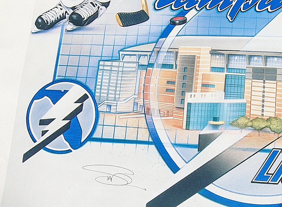 Lithograph TAMPA BAY LIGHTING Memorabilia 1996 Litho: Hamrlik,Weimer.Selivanov - Image 3 of 4
