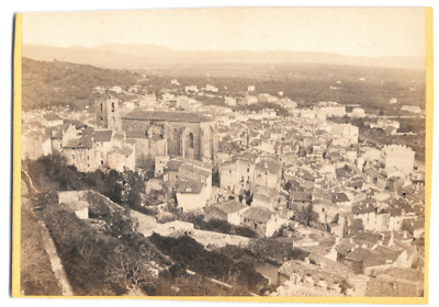 Foto CDV Hyères Kirche Saint Paul 1865 Chartier Visconti Etikett Nizza