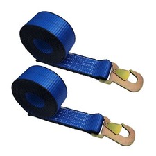 2 Pack 2 X 10 Wheel Lift Strap W Flat Snap Hook For Rollback Tow Truck Dolly