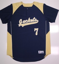 Georgia Tech Yellow Jackets Baseball Jersey Russell Athletics Authentic Large